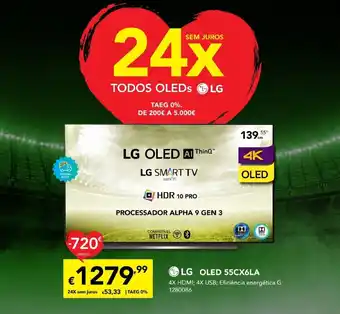 Radio Popular LG OLED 55CX6LA promoção