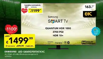 Radio Popular Samsung LED QE65Q700TATXXC promoção