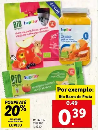 Lidl Lupilu Bio Barra de Fruta promoção