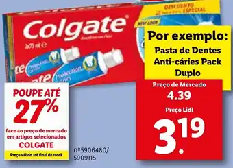 Lidl Colgate Pasta de Dentes Anti-cáries Pack Duplo promoção