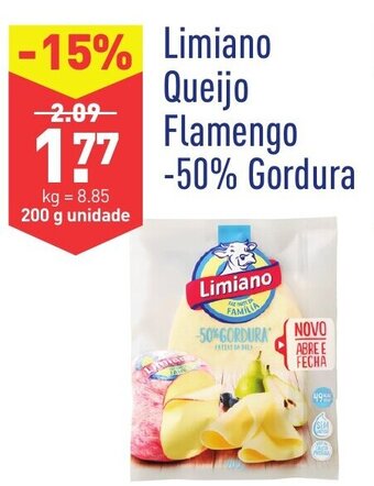ALDI Limiano Queijo Flamengo -50% Gordura 200g promoção
