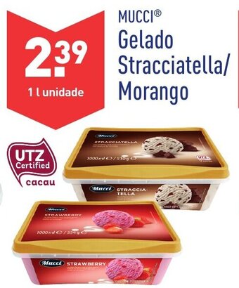 ALDI Mucci Gelado Stracciatella/Morango 1L promoção