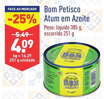 ALDI Bom Petisco Atum em Azeite 251g promoção