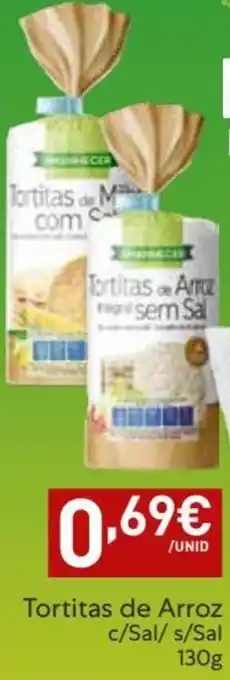 Amanhecer Tortitas de Arroz c/ Sal s/Sal 130g promoção