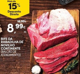 Continente Bife da Rabadilha de Novilho Continente promoção