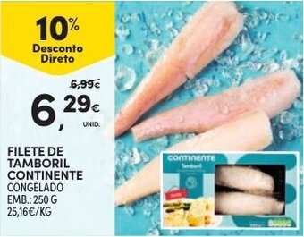 Continente Filete de Tamboril Continente 250g promoção
