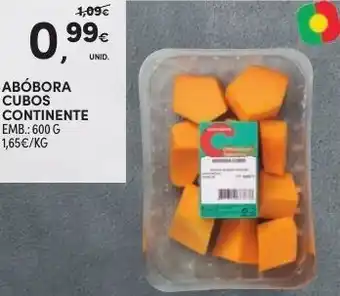 Continente Abóbora Cubos Continente 600g promoção
