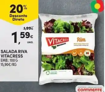 Continente Salada Riva Vitacress 100g promoção