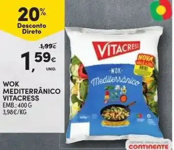Continente Wok Mediterrânico Vitacress 400g promoção