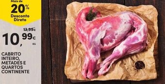 Continente Cabrito Inteiro Metades e Quartos Continente promoção