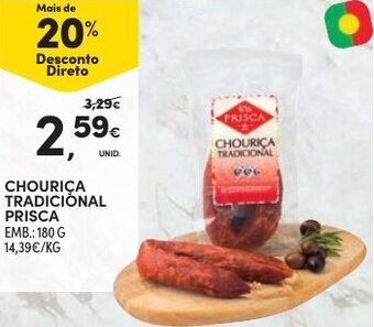 Continente Chouriça Tradicional Prisca 180g promoção
