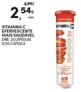 Continente Vitamina C Efervescente Mais Saudável 20 Cápsulas promoção