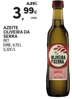 Continente Azeite Oliveira da Serra 0,75L promoção