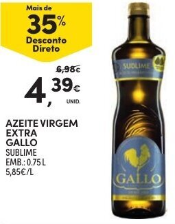 Continente Azeite Virgem Extra Gallo 0,75L promoção