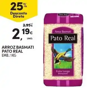 Continente Arroz Basmati Pato Real 1kg promoção