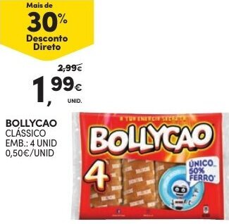 Continente Bollycao Clássico 4 Unid promoção