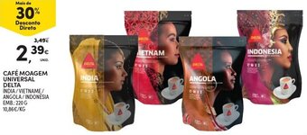 Continente Café Moagem Universal Delta 220g promoção