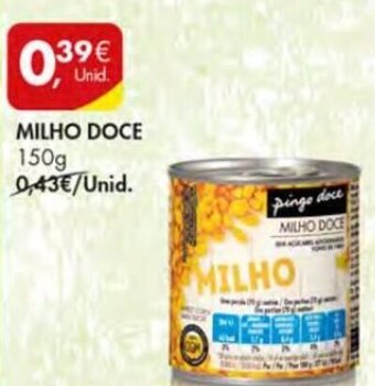 Pingo Doce Milho Doce 150g promoção