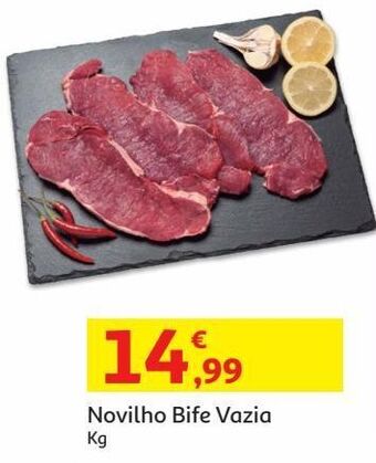 Auchan Novilho bife vazia:kg promoção