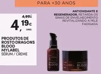 Continente Produtos de Rosto Dragons Blood Mylabel Sérum / Creme promoção