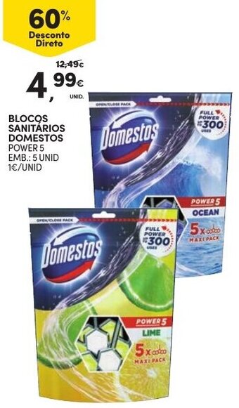 Continente Blocos Sanitarios Domestos 5 Unid promoção