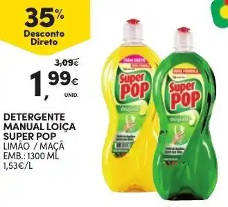 Continente Detergente Manual Loiça Super Pop 1300ml promoção