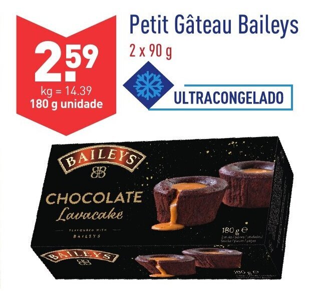 Promocao Petit Gateau Baileys 180g Em Aldi