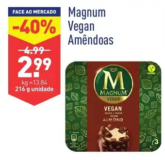 ALDI Magnum Vegan Amêndoas 216g promoção
