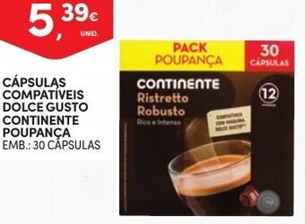 Continente Cápsulas Compatíveis Dolce Gusto Continente 30 Cápsulas promoção