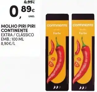 Continente Molho Piri Piri Continente 100ml promoção