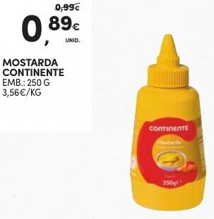 Mostarda Continente 250g
