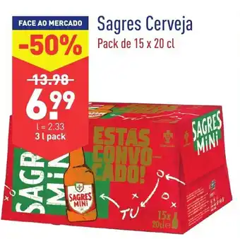 ALDI Sagres Cerveja 3L promoção