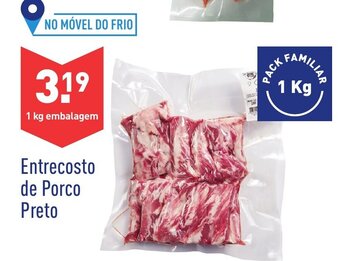 ALDI Entrecosto de Porco Preto 1kg promoção