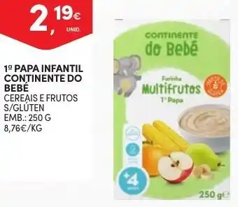 Continente 1ª Papa Infantil Continente do Bebé 250g promoção