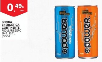 Continente Bebida Energética Continente 25cl promoção