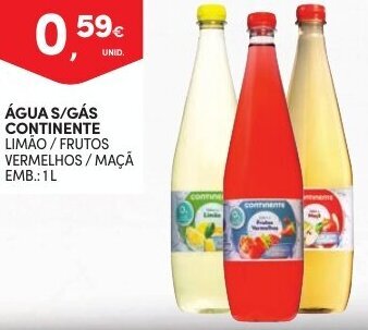 Continente Água S/Gás Continente 1L promoção