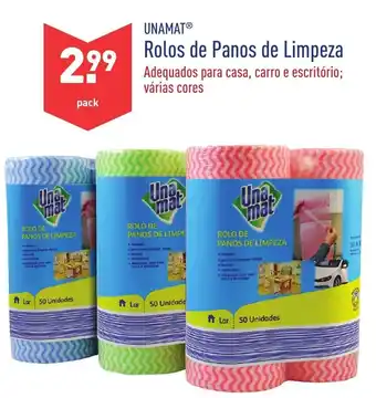 ALDI Unamat Rolos de Panos de Limpeza promoção