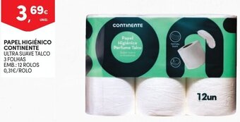 Continente Papel Higiénico Continente 12 Rolos promoção