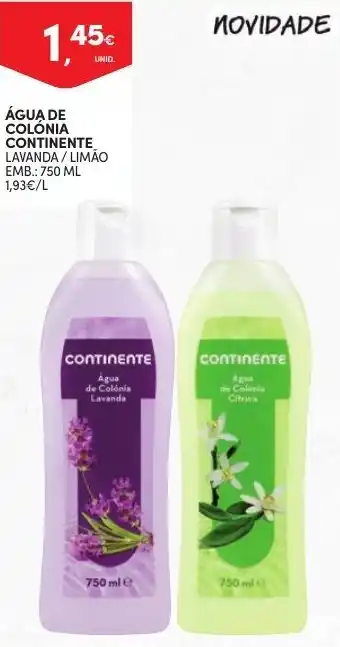 Continente Água de Colónia Continente 750ml promoção