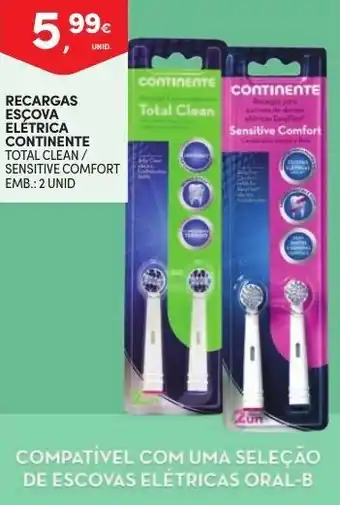 Continente Recargas Esçova Eletrica Continente 2 Unid promoção