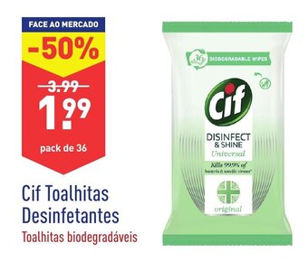 ALDI Cif Toalhitas Desinfetantes promoção