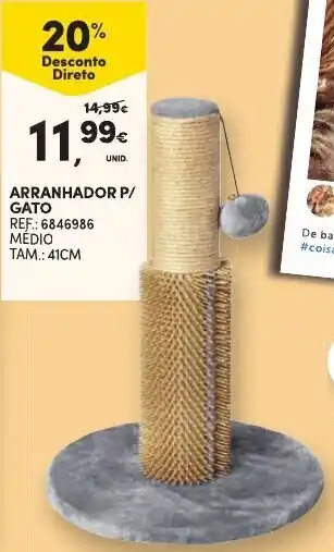 Continente Arranhador P/Gato 41cm promoção