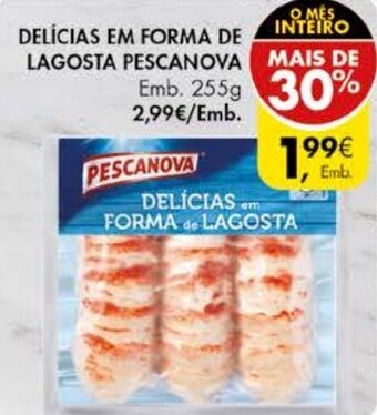 Pingo Doce Delícias em Forma de Lagosta Pescanova 255g promoção