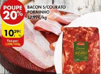 Pingo Doce Bacon S/ Courato Porminho promoção