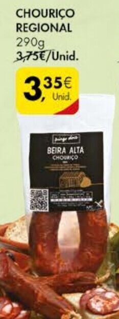 Pingo Doce Chouriço Regional 290g promoção