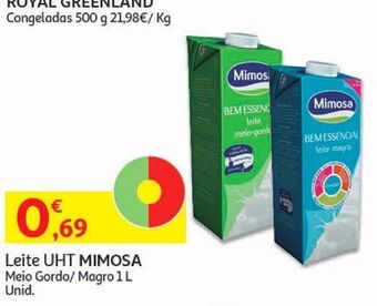 Auchan Leite uht mimosa promoção