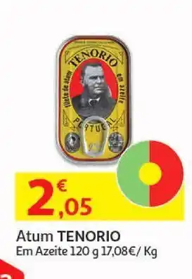 Auchan Filete atum tenório:em azeite 120 g promoção