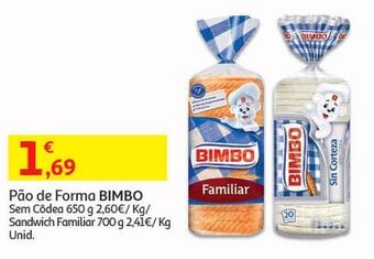 Auchan Pão forma bimbo promoção