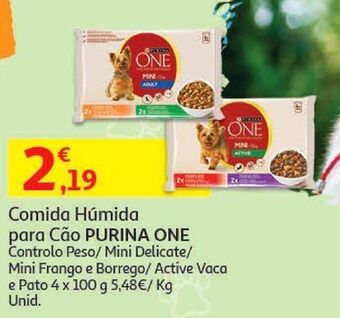 Auchan Comida húmida cão purina one promoção