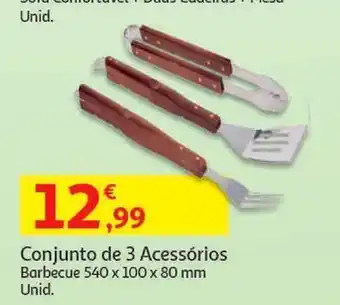 Auchan Conjunto 3 acessorios .:barbecue 540x100x80mm promoção